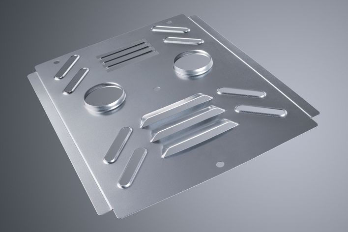 TruPunch 5000 sample part with scratch-free surface